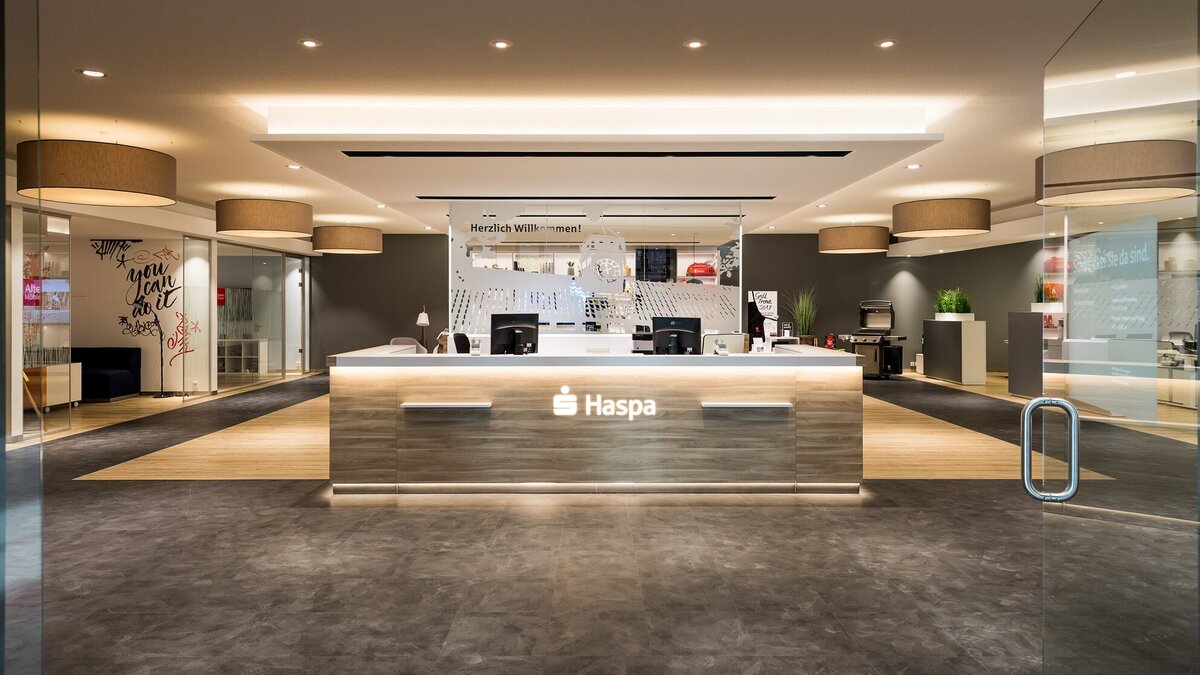 Bankfiliale als Treffpunkt Drees & Sommer begleitet Umbau der Haspa